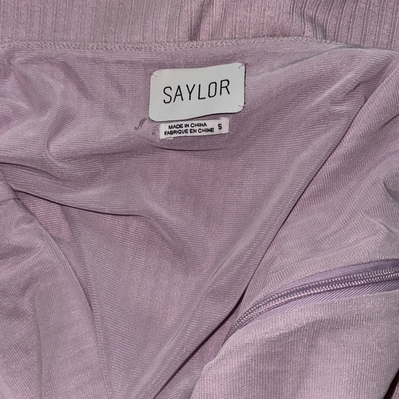 New SAYLOR Ainsley halter Feather Trim Mini Dress size S - Picture 9 of 9